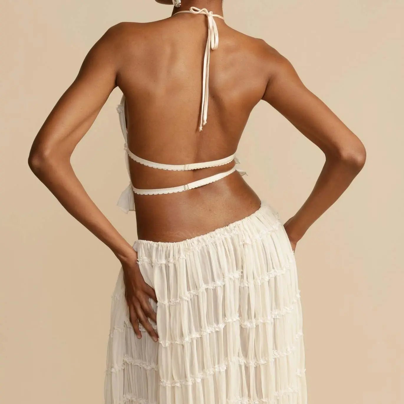 Boho Goddess Backless Two - Piece Set - Nature Inspires