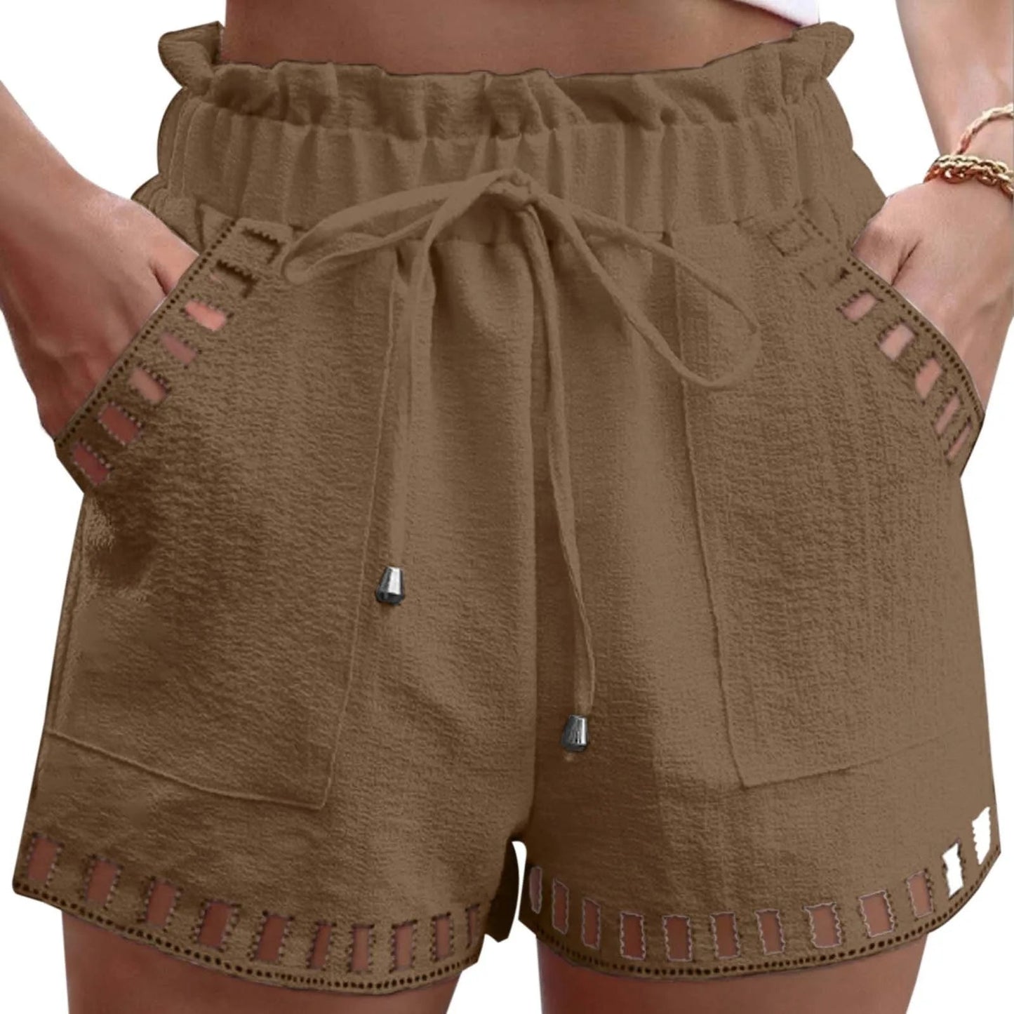 Retro Cotton Linen Shorts - Nature Inspires