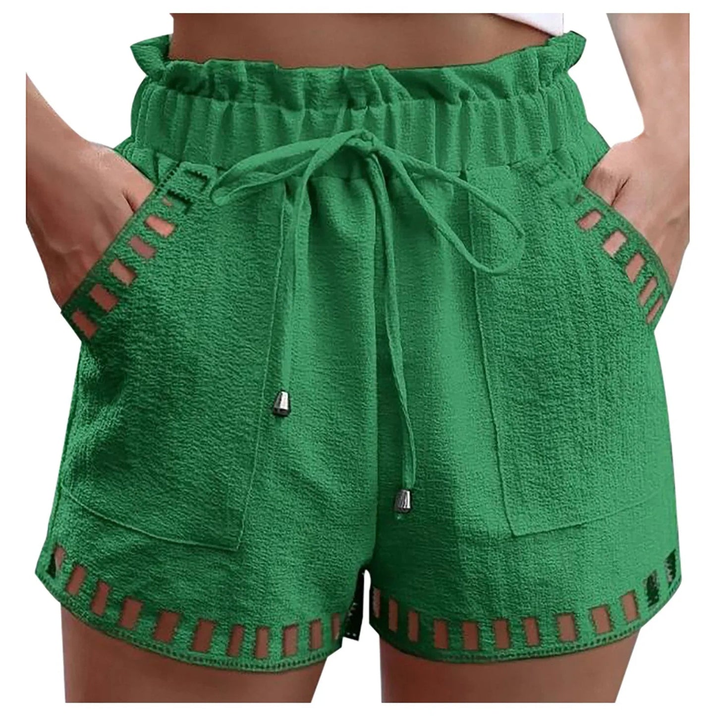 Retro Cotton Linen Shorts - Nature Inspires