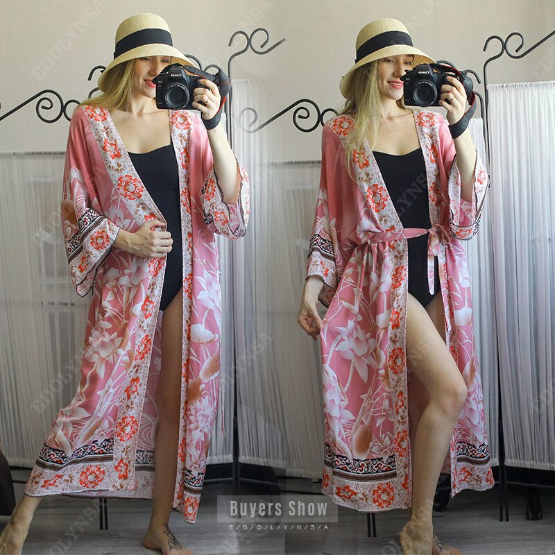 Retro Printed Bohemian Kimono Tunic