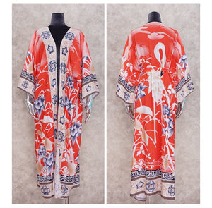 Retro Printed Bohemian Kimono Tunic