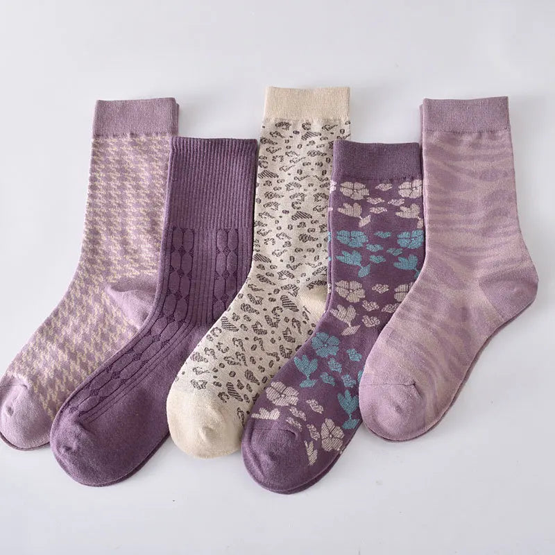 Flower Embossed Socks