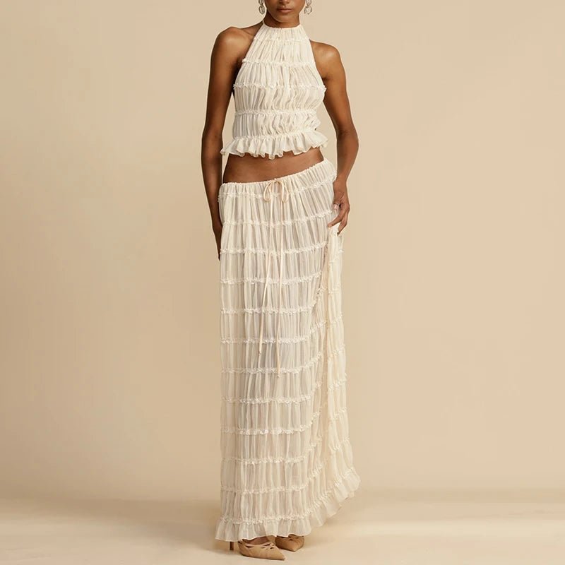Boho Goddess Backless Two - Piece Set - Nature Inspires