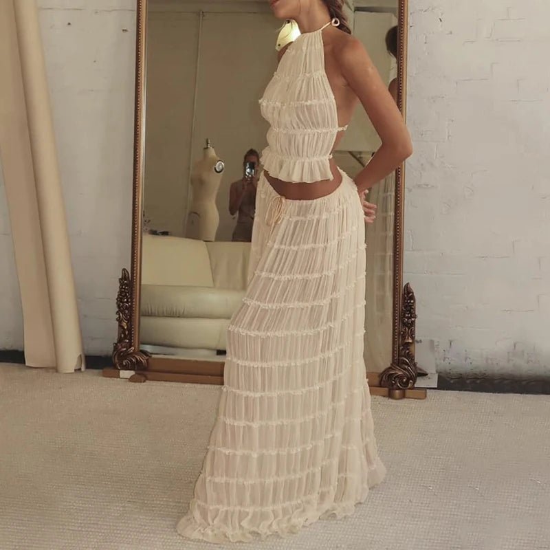 Boho Goddess Backless Two - Piece Set - Nature Inspires