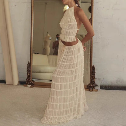 Boho Goddess Backless Two - Piece Set - Nature Inspires
