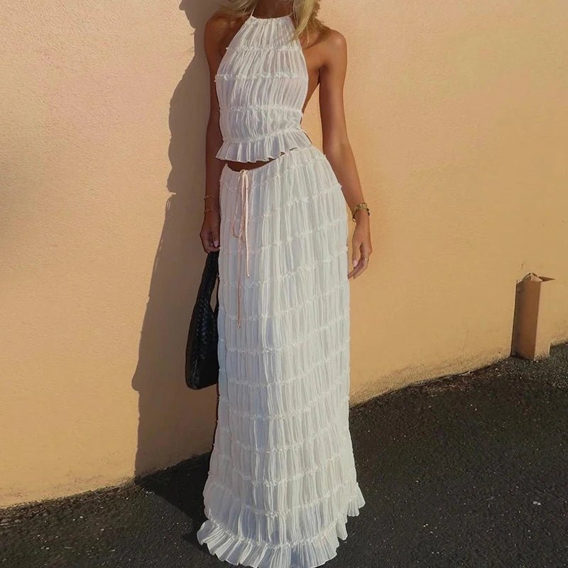 Boho Goddess Backless Two - Piece Set - Nature Inspires