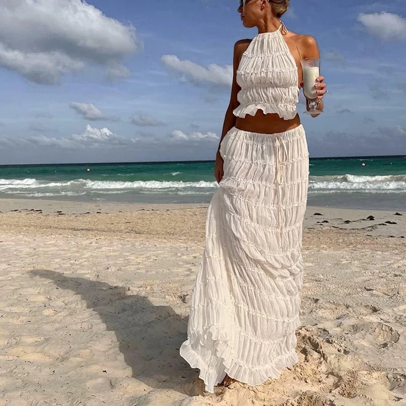 Boho Goddess Backless Two - Piece Set - Nature Inspires