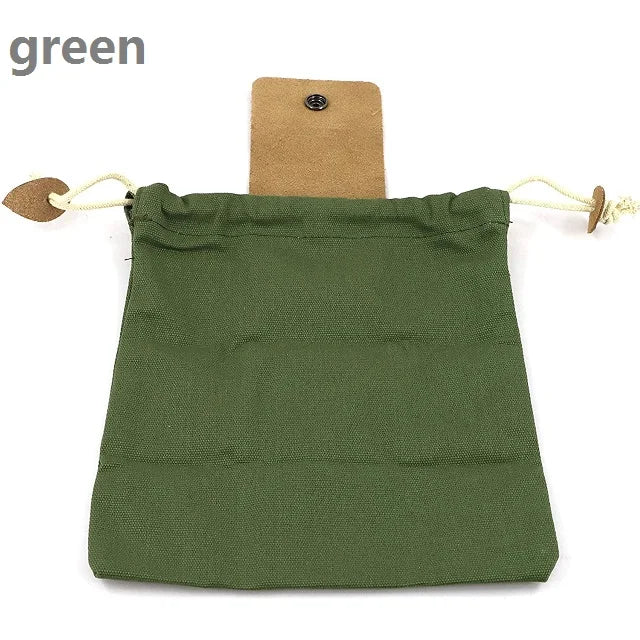 Collapsable Waxed Canvas Foraging pouch - Naturenspires