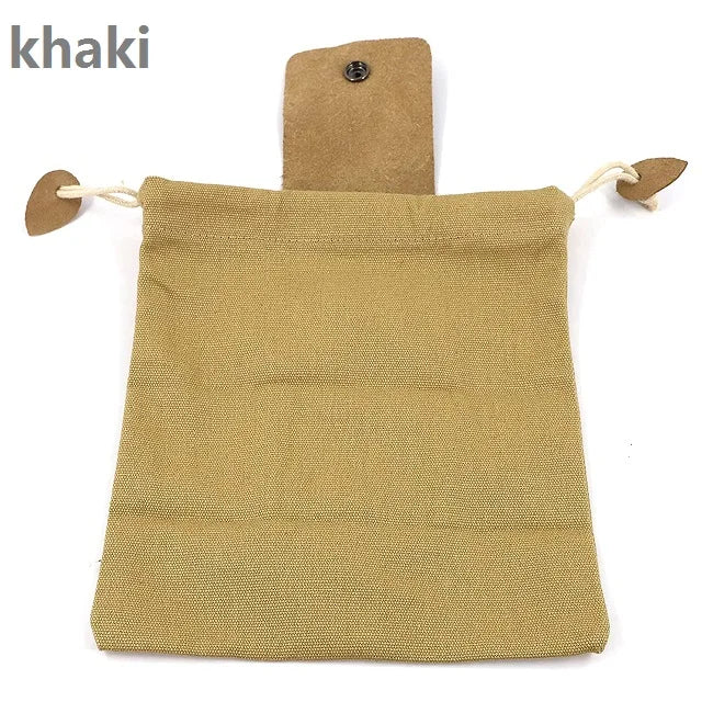 Collapsable Waxed Canvas Foraging pouch - Naturenspires