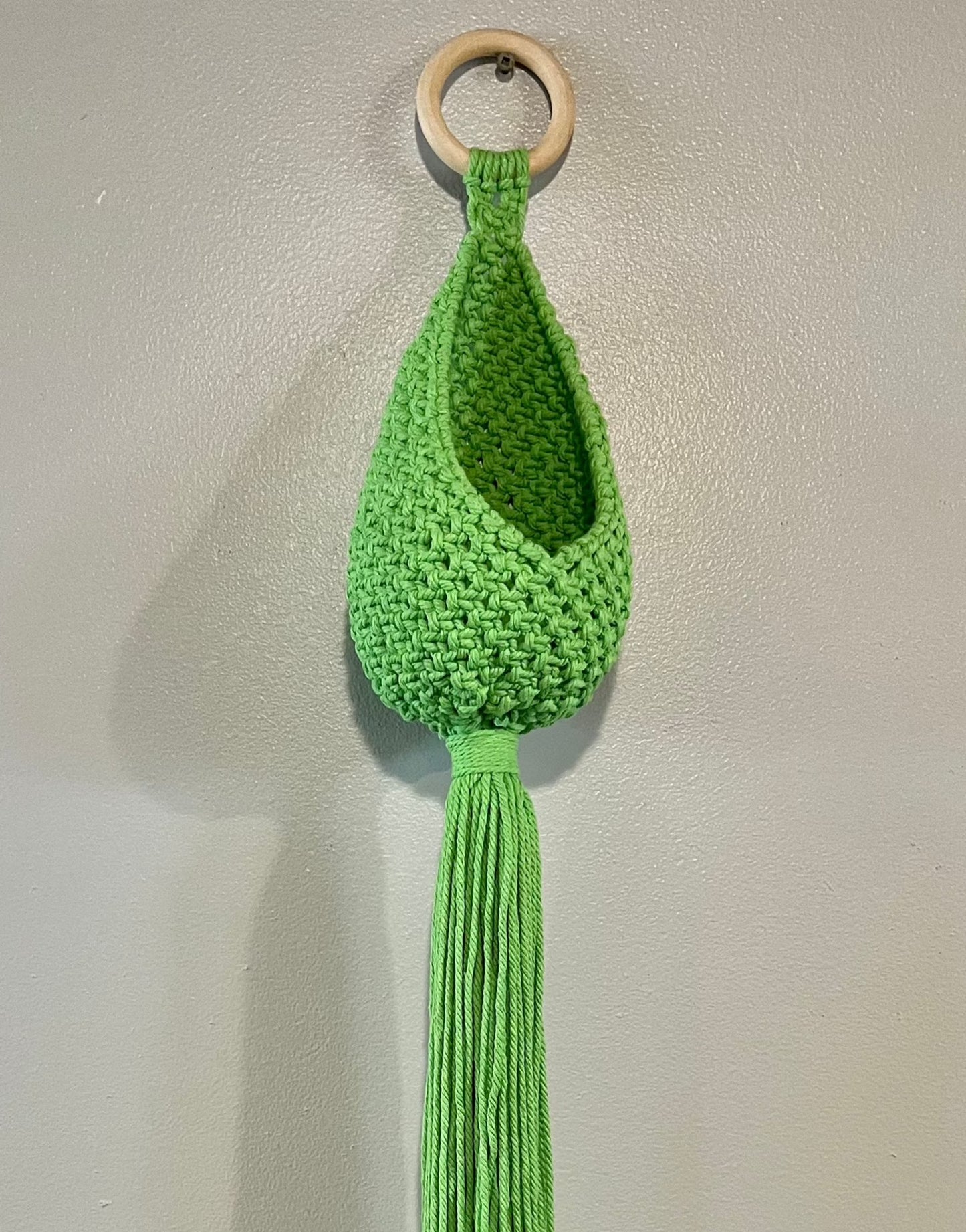 Green Macramé Hanging Nest