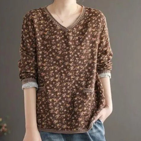 Meadow Patchwork Cotton Blouse - Nature Inspires