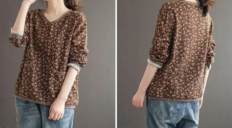Meadow Patchwork Cotton Blouse - Nature Inspires