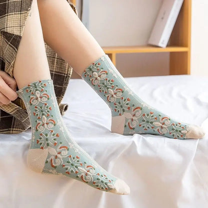 More Embossed Flower Socks - Nature Inspires