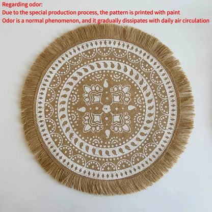 Round Boho 15 Inch Placemat - Naturenspires