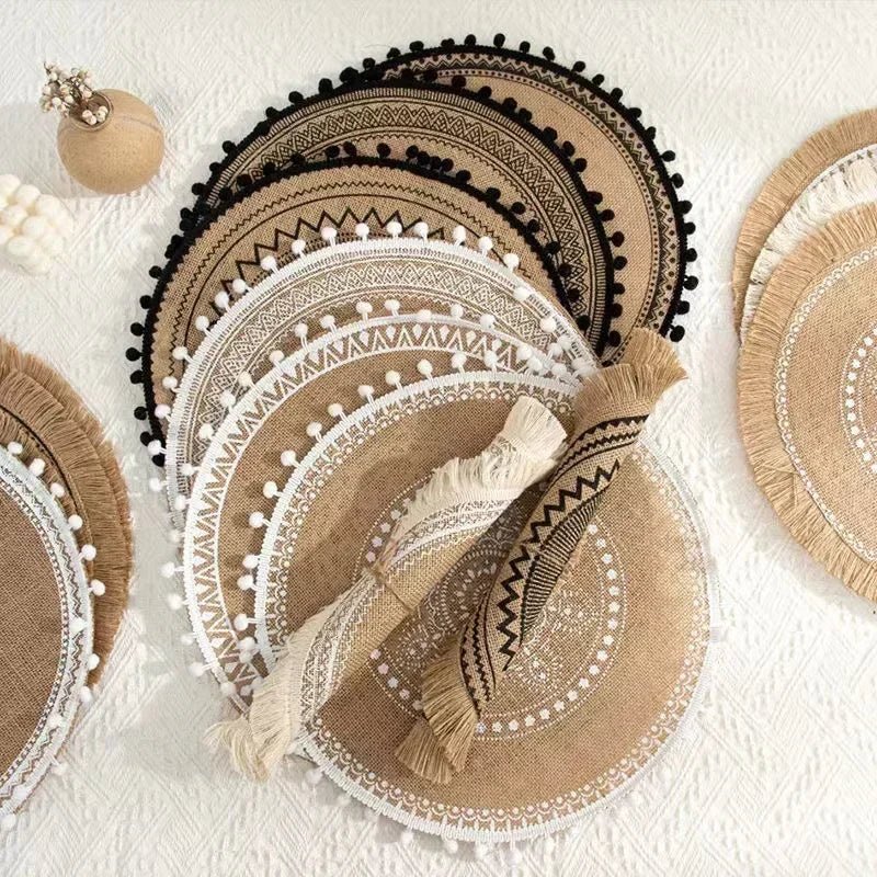 Round Boho 15 Inch Placemat - Naturenspires