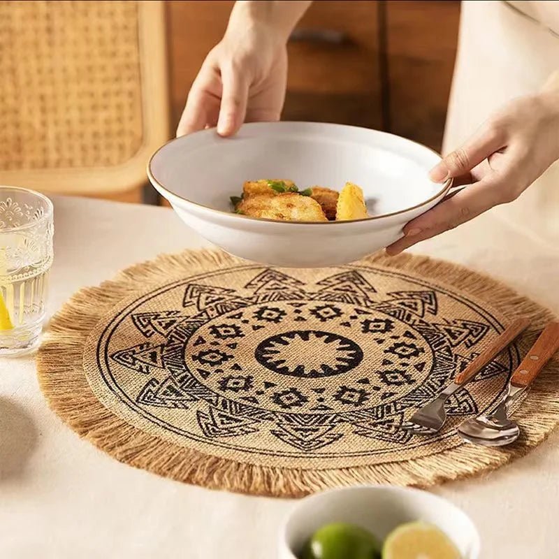 Round Boho 15 Inch Placemat - Naturenspires