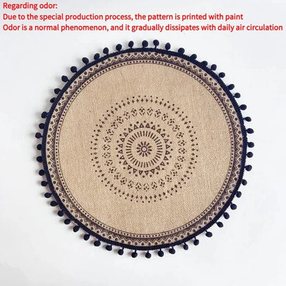 Round Boho 15 Inch Placemat - Naturenspires