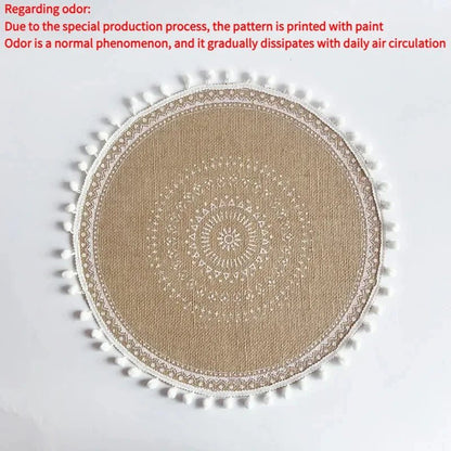 Round Boho 15 Inch Placemat - Naturenspires