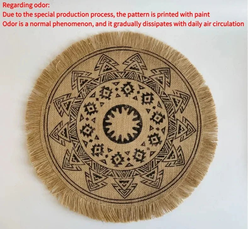 Round Boho 15 Inch Placemat - Naturenspires