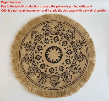 Round Boho 15 Inch Placemat - Naturenspires