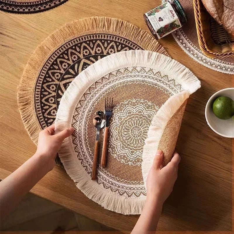 Round Boho 15 Inch Placemat - Naturenspires