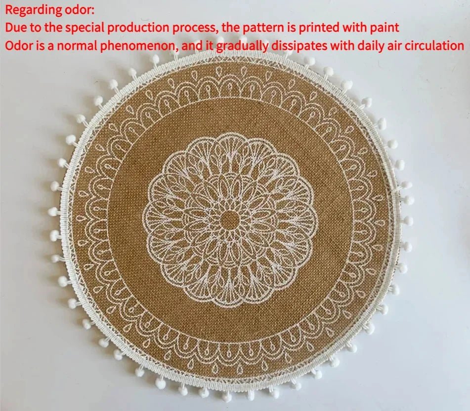Round Boho 15 Inch Placemat - Naturenspires