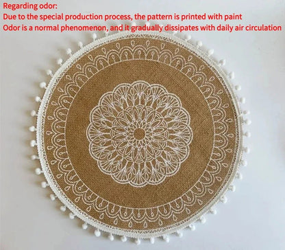 Round Boho 15 Inch Placemat - Naturenspires