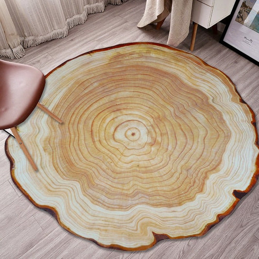 Round Wood Rings Carpet - Naturenspires
