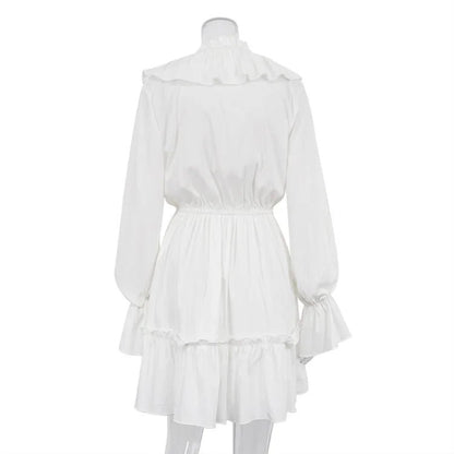 Ruffled V - Neck Mini Dress - Nature Inspires