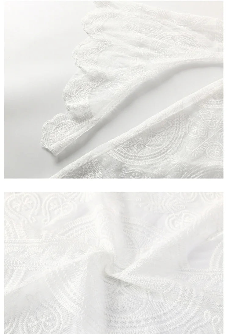 Summer Sunshine Embroidered Mesh Cover-Up - Naturenspires