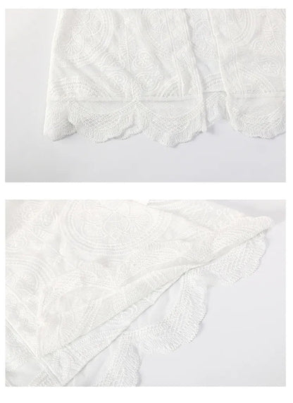 Summer Sunshine Embroidered Mesh Cover-Up - Naturenspires