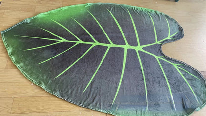 Silky Soft Leaf Throw