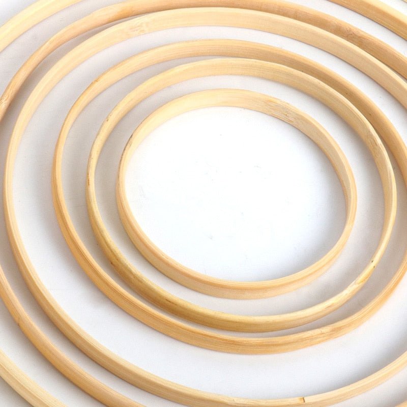 Bamboo Wooden circles sets of 5 - Naturenspires