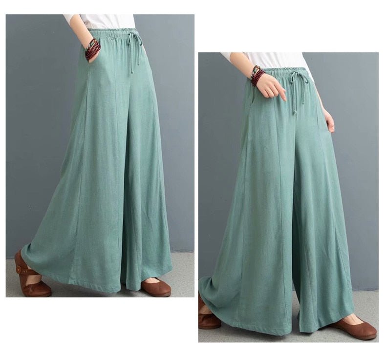 Bohemian Loose Wide leg Summer Pants - Naturenspires