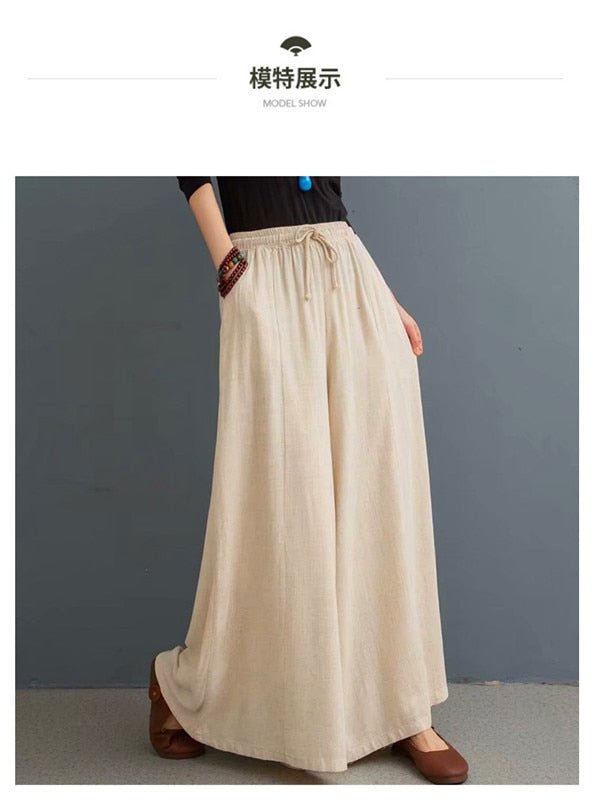 Bohemian Loose Wide leg Summer Pants - Naturenspires