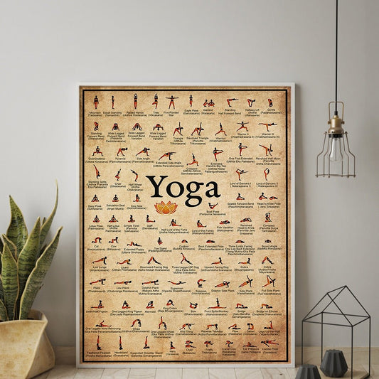 Canvas Yoga Pose Print - Naturenspires