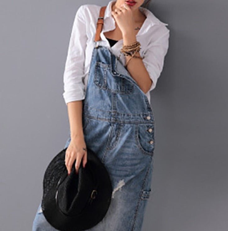 Denim Overall Dress - Naturenspires Nature Inspires Denim Overall Dress - Naturenspires Nature Inspires