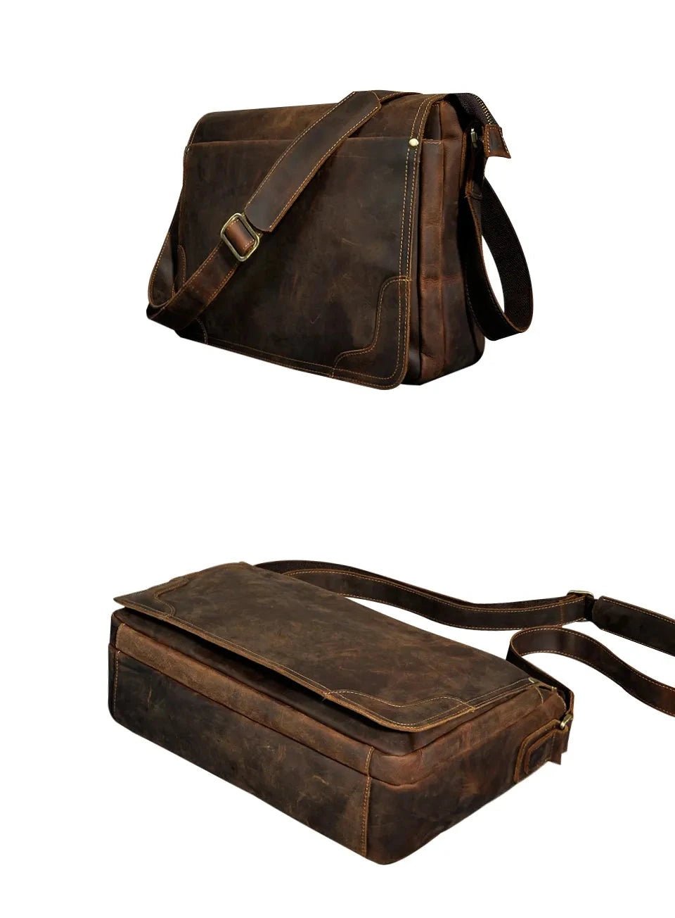 Genuine Leather Messenger Bag - Naturenspires