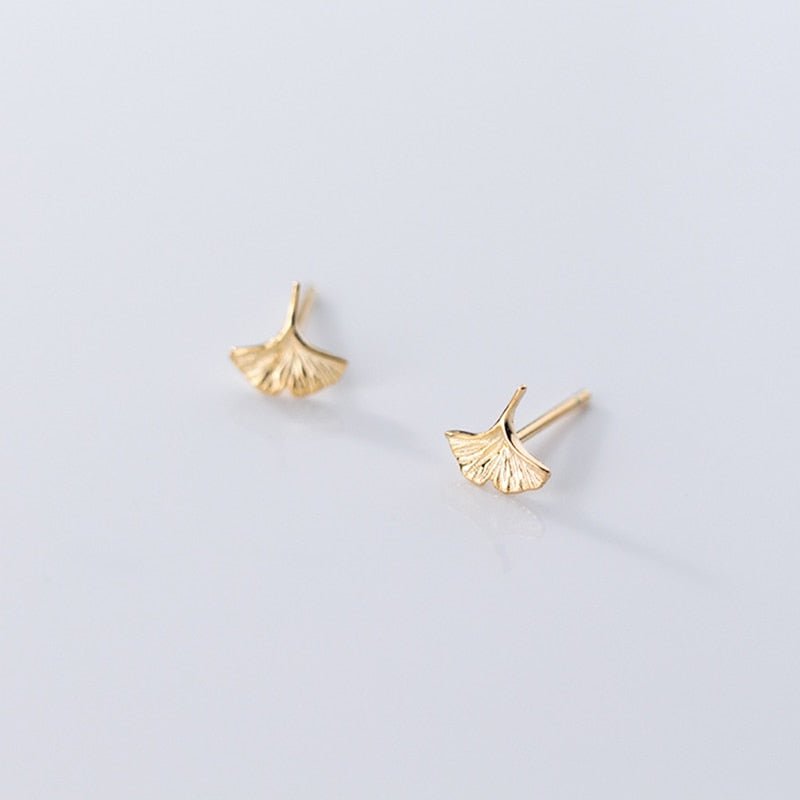 Ginkgo Leaf Stud Earrings - Naturenspires