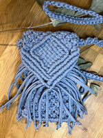 Load image into Gallery viewer, Blue Mini Macrame Purse
