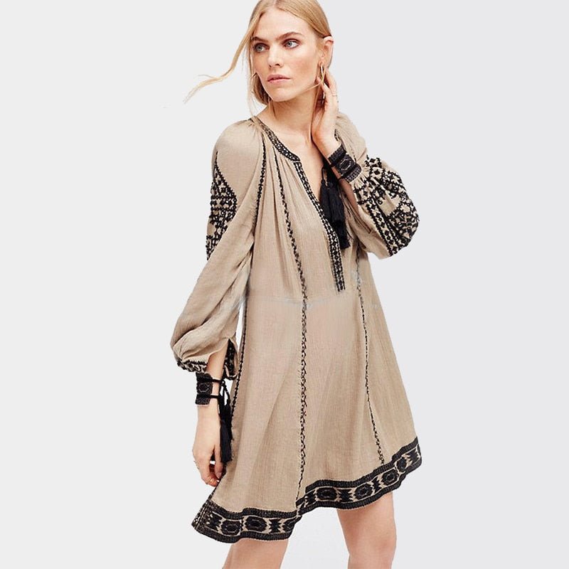 Long Sleeve Embroidered Tunic - Naturenspires