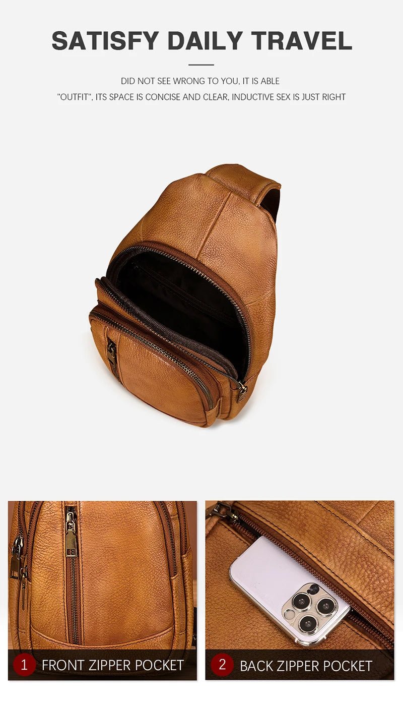 Mini Leather Shoulder Pack - Naturenspires