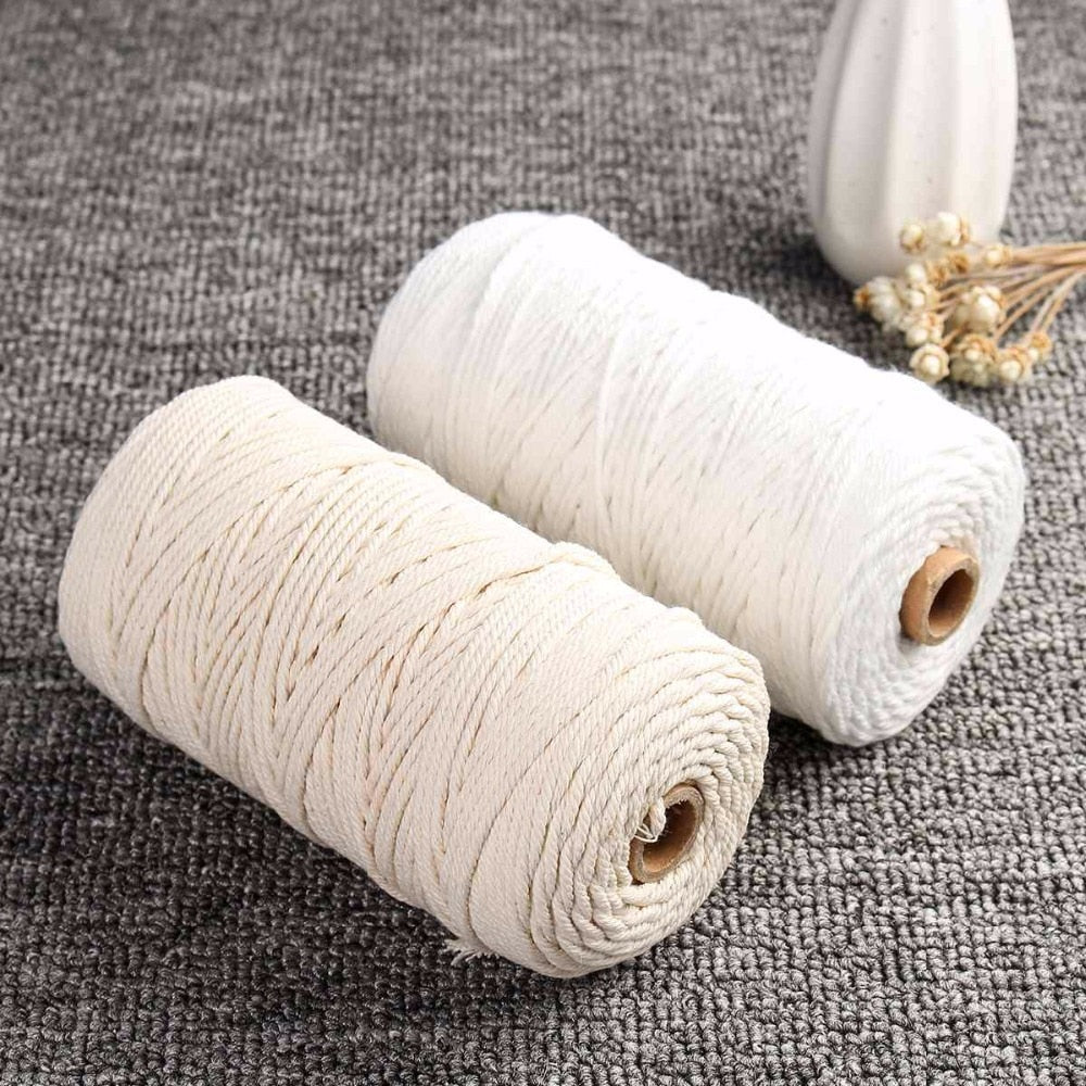 Natural Cotton Macrame Cord 3mm/200m - Naturenspires