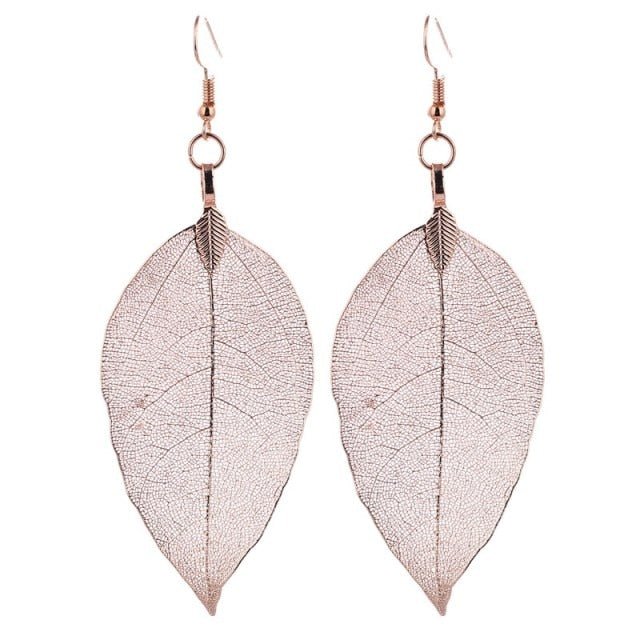 Real Leaf Earrings - Naturenspires