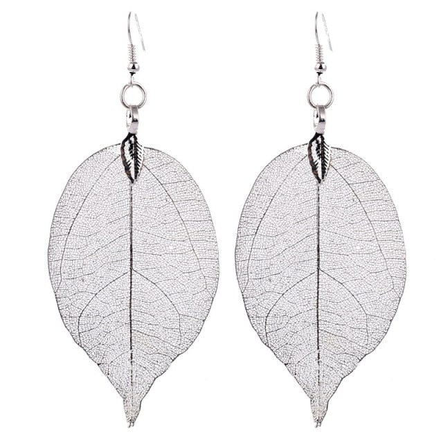 Real Leaf Earrings - Naturenspires