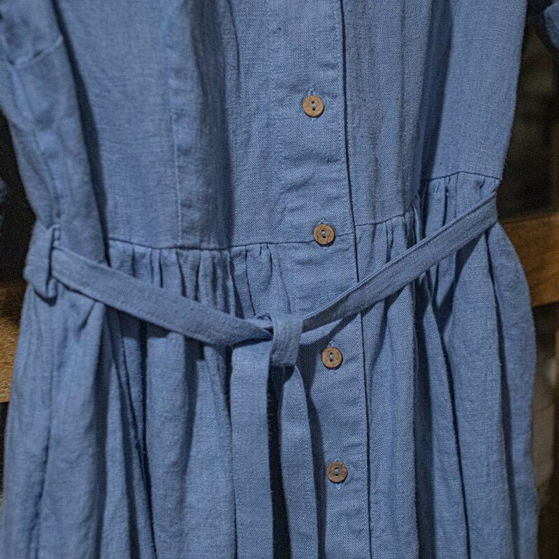 Retro Cotton Linen Dress - Naturenspires