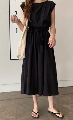 Short Sleeve Cotton Maxi Dress - Naturenspires