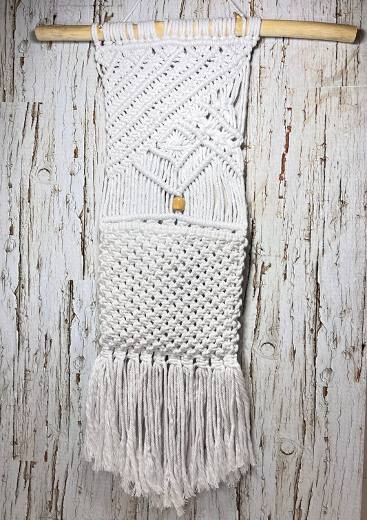 White Wall Hanging Pocket - Naturenspires