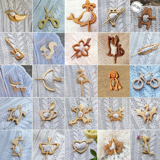 Wood Brooch Pins - Naturenspires